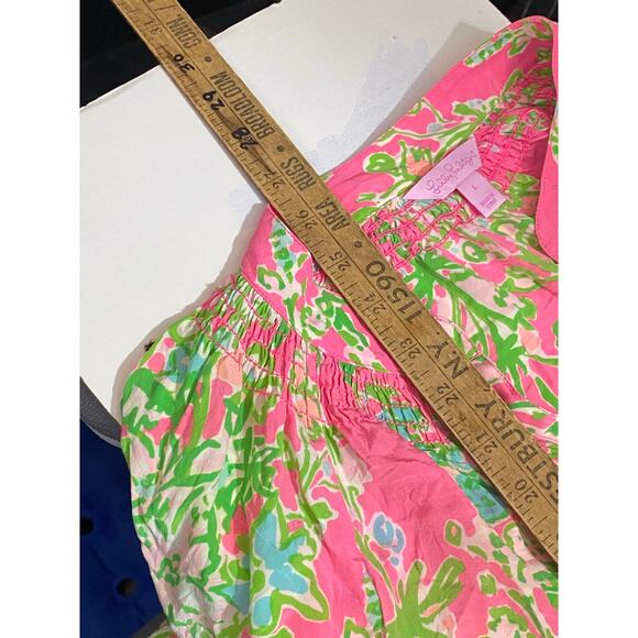 Lilly Pulitzer Elsa Silk Top, Roxie Pink Floral Long Sleeve Blouse Size Large - Picture 4 of 11